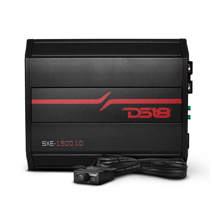 1500 Watt 1-Ohm Monoblock Class D Car Audio Amplifier DS18 SXE-1500.1D-BK