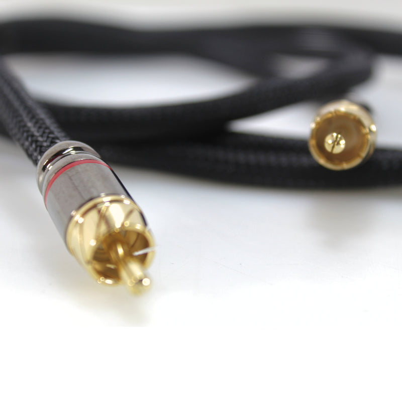 Full Tilt Audio HQ 6 foot Single Channel RCA Cable Gold Plated Connectors