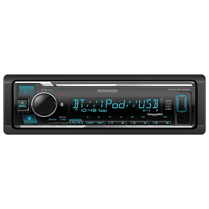 Kenwood Bluetooth Single DIN Car Stereo with USB Port, AM/FM Radio KMM-BT332U