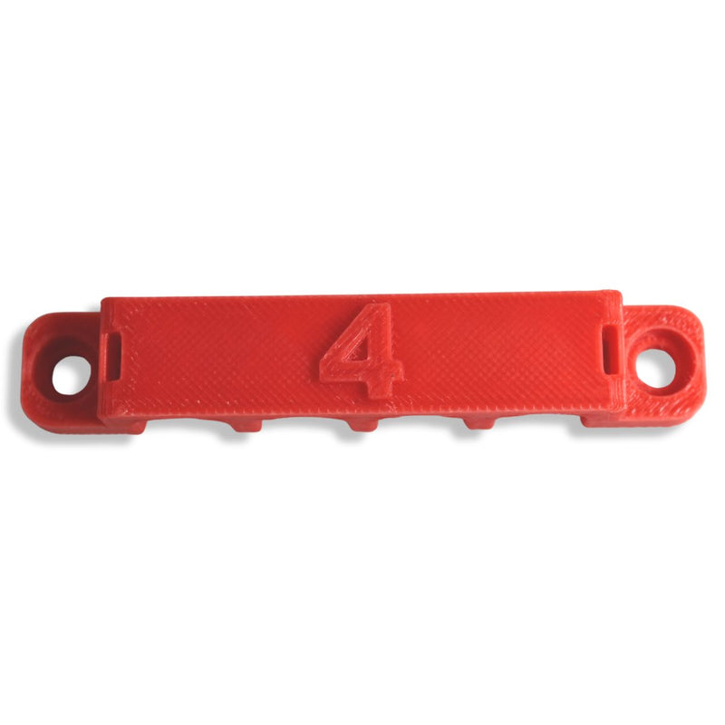 4 Gauge Cable Management Wire Comb Quad Slot Can Use w/ Cable Tie Red/Black