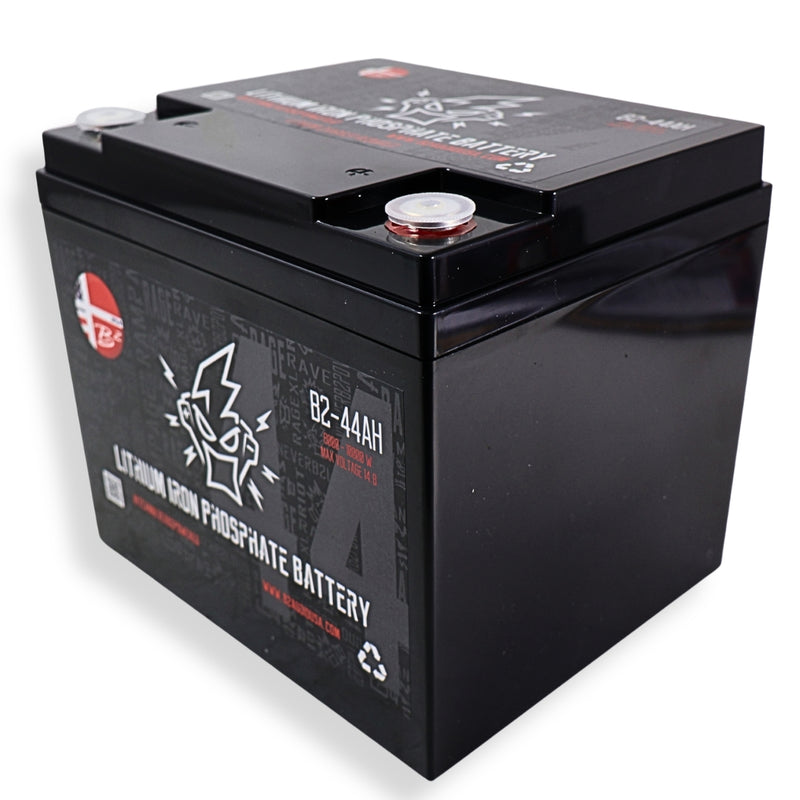 B2 Audio 44Ah LiFePO4 Lithium Battery 12V 5000W High Performance Car Audio