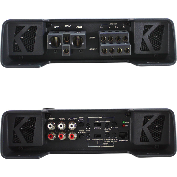 Kicker WARHORSE WXA Series 2000W Dynamic Power 4-Ch Full Range Class-D Amplifier