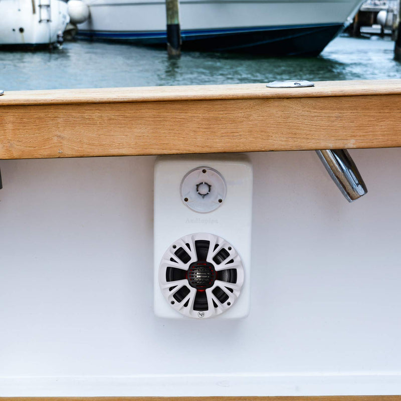 Audiopipe 6 Inch 125W 2-Way Coaxial Marine Speaker w/ LED Pair APMP-T625LD