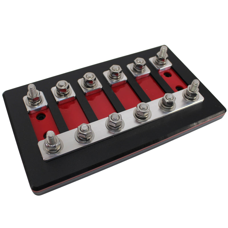 B2 Audio 6 Spot Heavy Duty ANL Fuse Distribution Block w/ Acrylic Cover