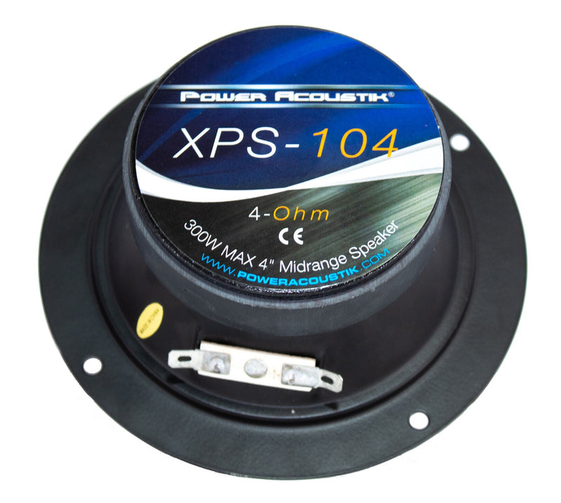 Power Acoustik Car Audio 4 Midrange Speaker 300 Watt 4 Ohm Sealed Back OPEN BOX