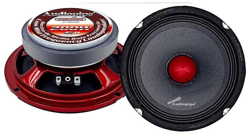 6" 200 Watts 4 Ohm Pro Car Audio Bullet Speaker Audiopipe Series AP-APMB-628PR