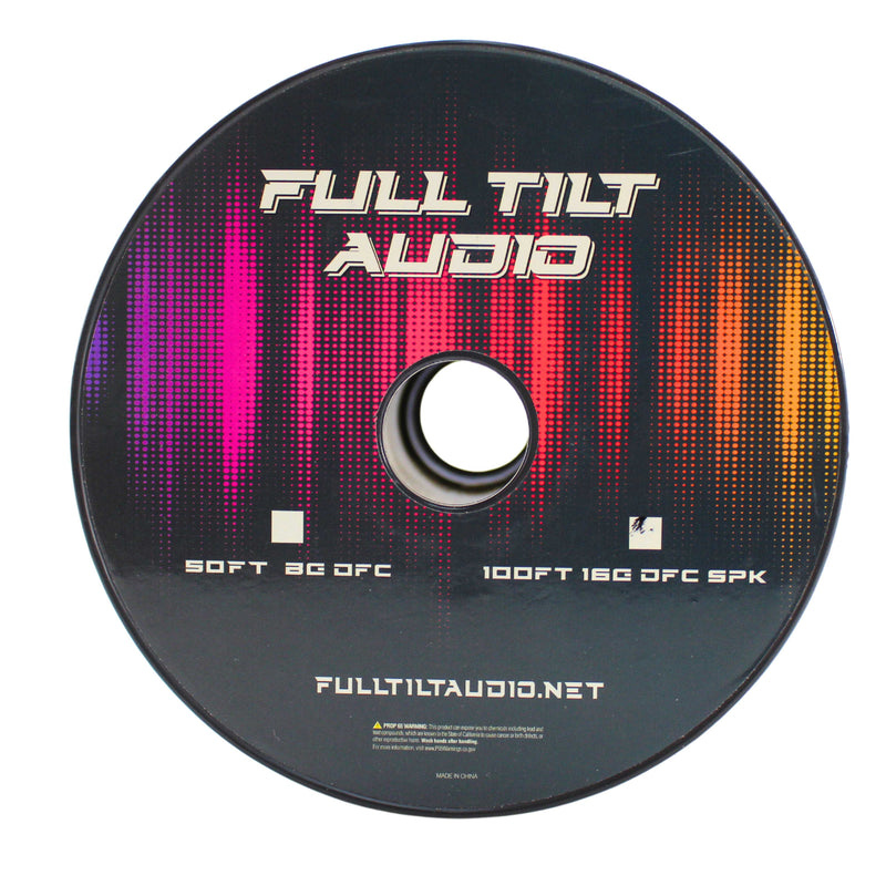 Full Tilt Audio 16 GA Tinned OFC Speaker Wire Pink/Black Lot Cut By The Foot