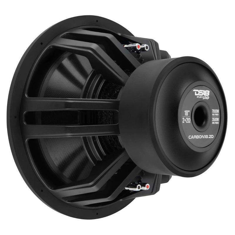 DS18 18" 3500W RMS Dual 2-Ohm Carbon Fiber Car Subwoofer CARBON18.2D