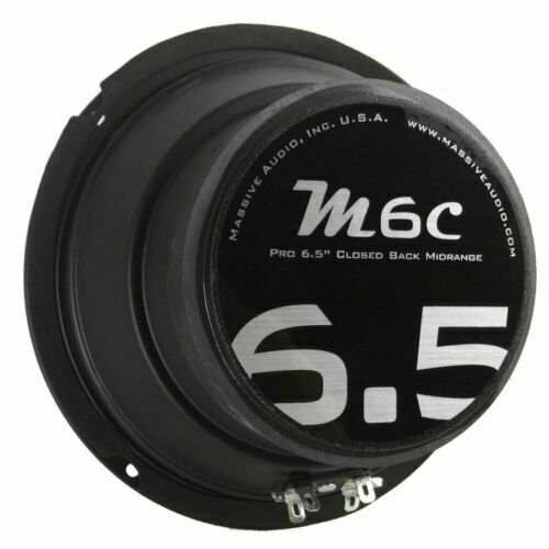 Massive Audio Pro 6.5" 280 Watts Midrange Speaker 8 Ohm Closed Back M6C OPEN BOX