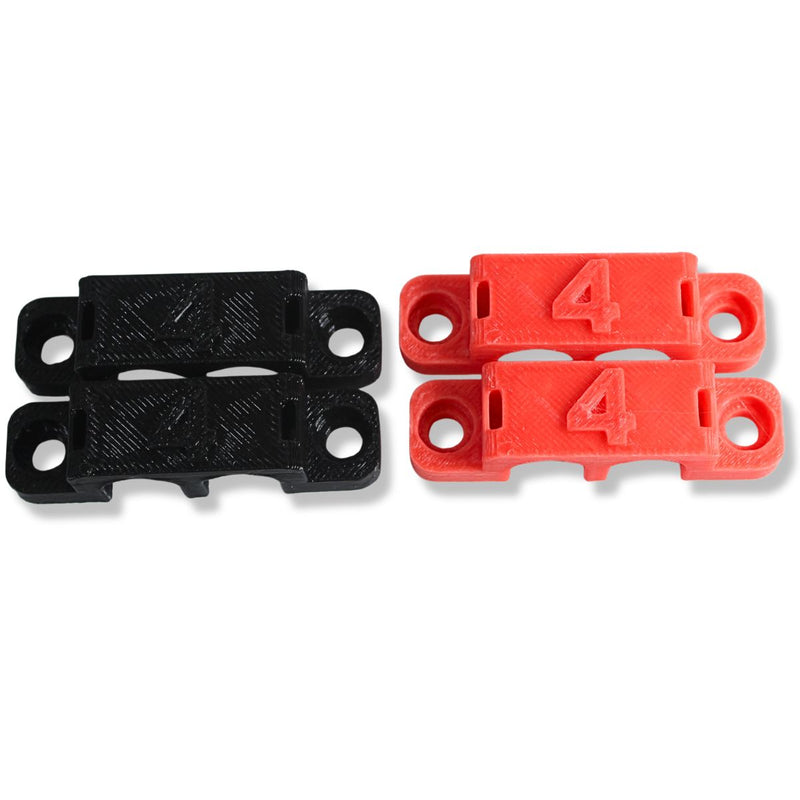 4 Gauge Cable Management Wire Comb Dual Slot Can Use w/ Cable Tie Red/Black