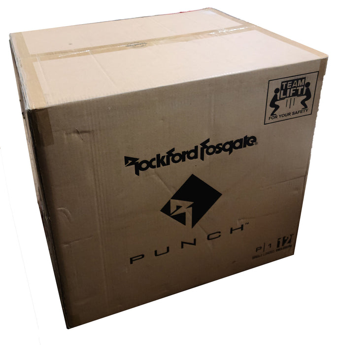 Rockford Fosgate Punch Single P1 12" 500W 4 Ohm Loaded Woofer Enclosure P1-1X12