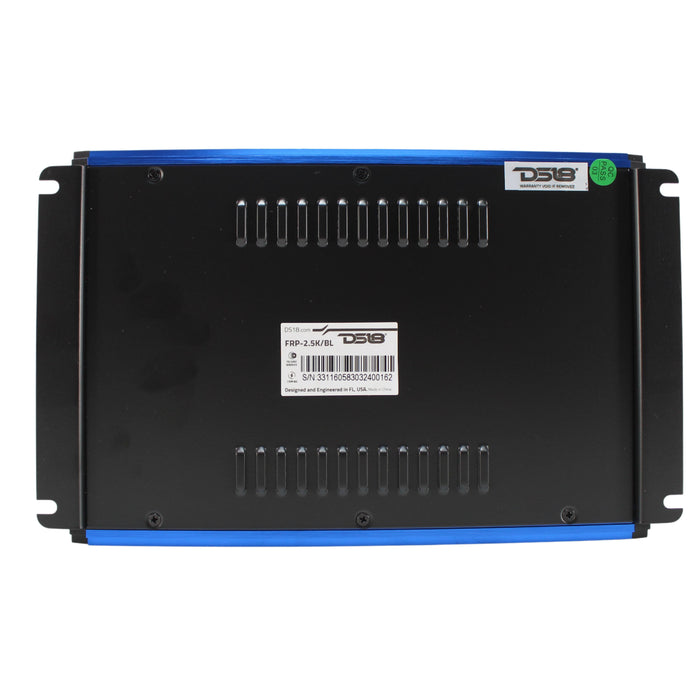 DS18 FRP Monoblock 2500W 1-Ohm Full-Range Class-D Compact Blue Amplifier