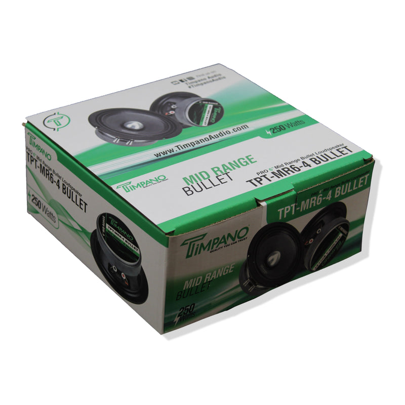 Timpano 6.5 Inch 500W 4 Ohm Midrange Bullet Loud Speaker TPT-MR6-4-BULLET