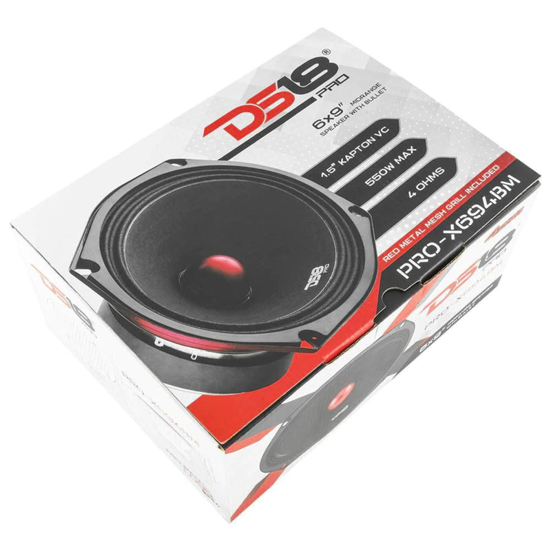 Pair of DS18 600W 4 Ohm PRO-6.4BM + Pair of 6x9 1100W 4 Ohm PRO-X694BM - Big Jeff Online Inc