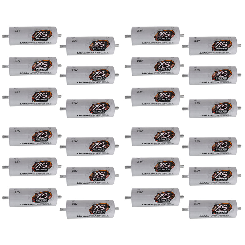 XS Power 24 Pack DIY Kit White 40AH LTO Cell Bank 2.3v W/ Dog Bones & Balancer