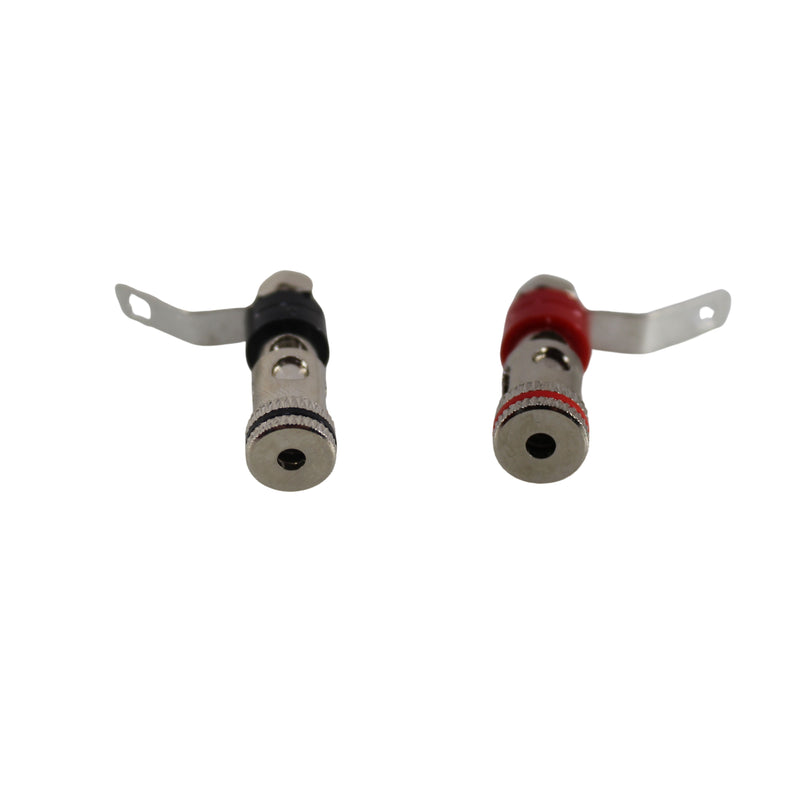 12 Gauge Brass/Nickel Plated Neg/Pos (Black/Red) Speaker Push Terminals