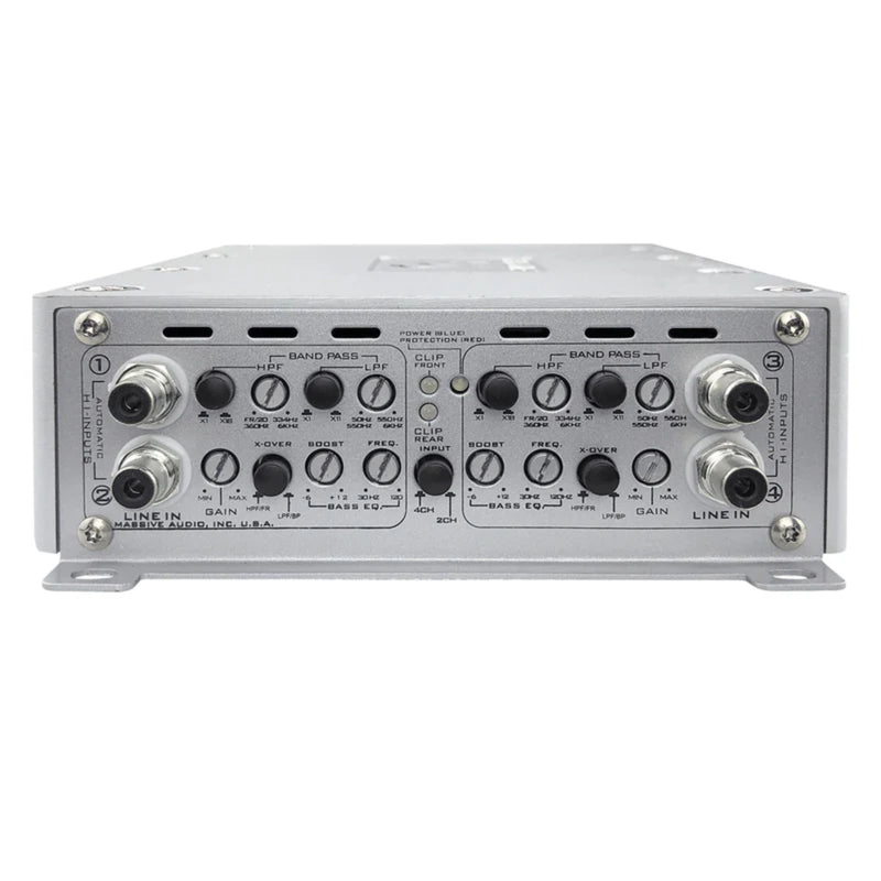 Massive Audio 600 Watts RMS 2 Ohm 4-Channel Class D Amplifier - PX4S