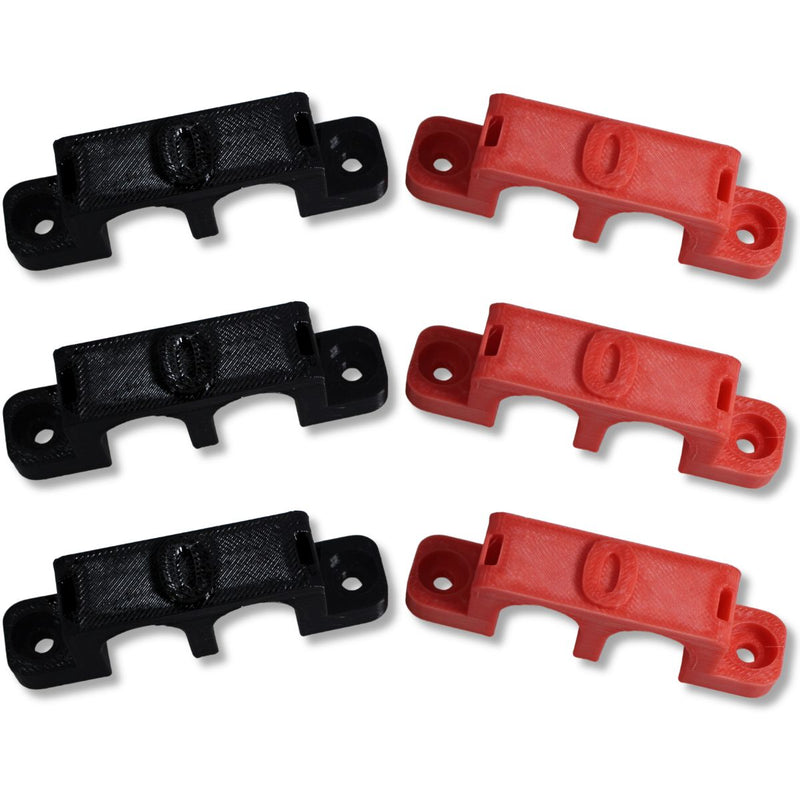 1/0 Gauge Cable Management Wire Comb Dual Slot Use w/ Cable Zip Tie Red/Black