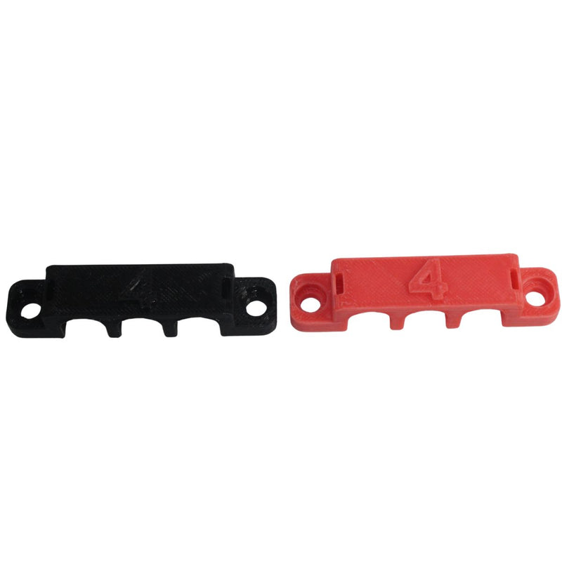 4 Gauge Cable Management Wire Comb Triple Slot Can Use w/ Cable Tie Red/Black