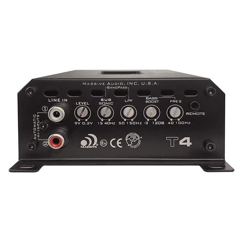 Massive Audio Trident T4 Monoblock 4K Watt 1-Ohm Stable Marine Amplifier