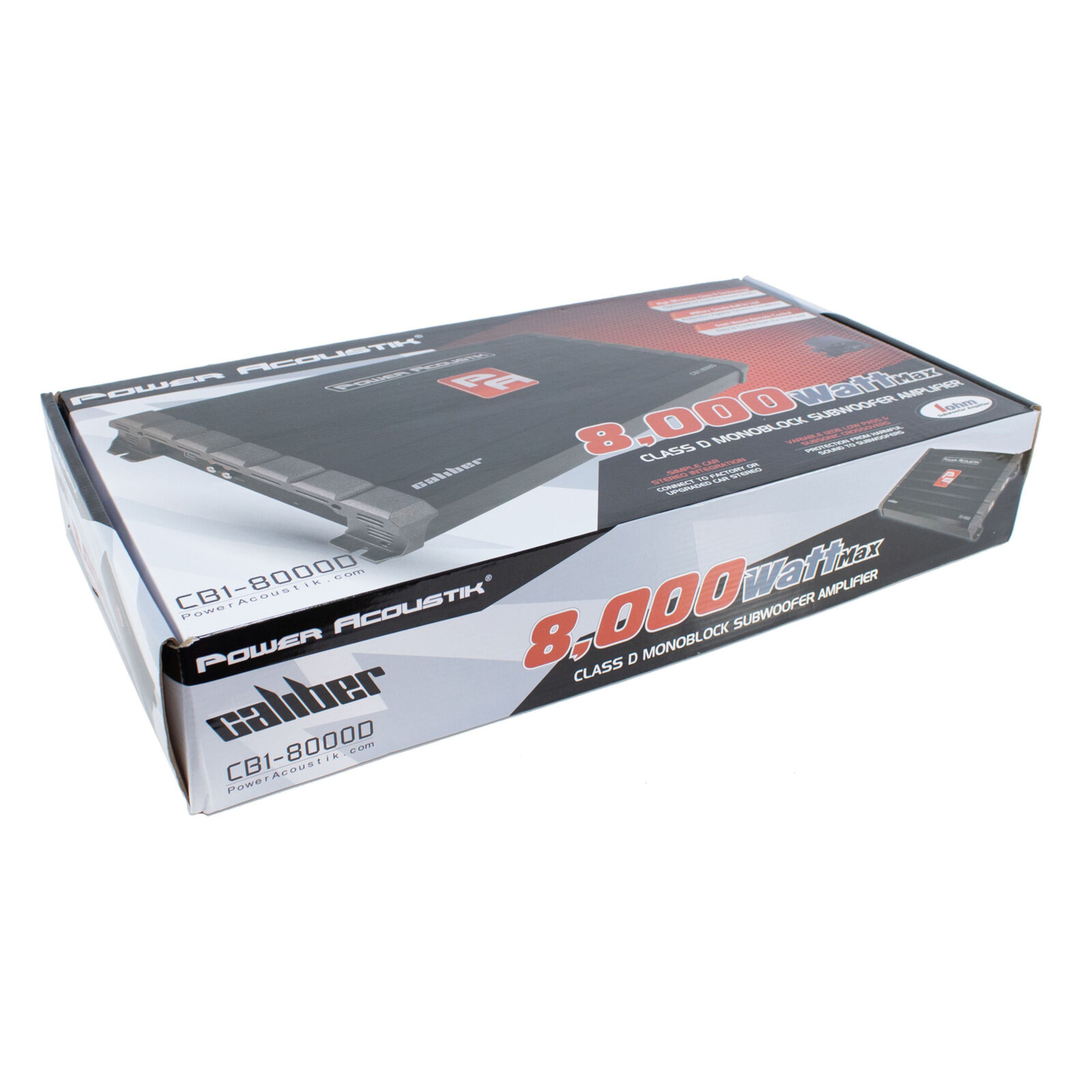 Power Acoustik 8000W Monoblock Class D Subwoofer Amplifier Bass