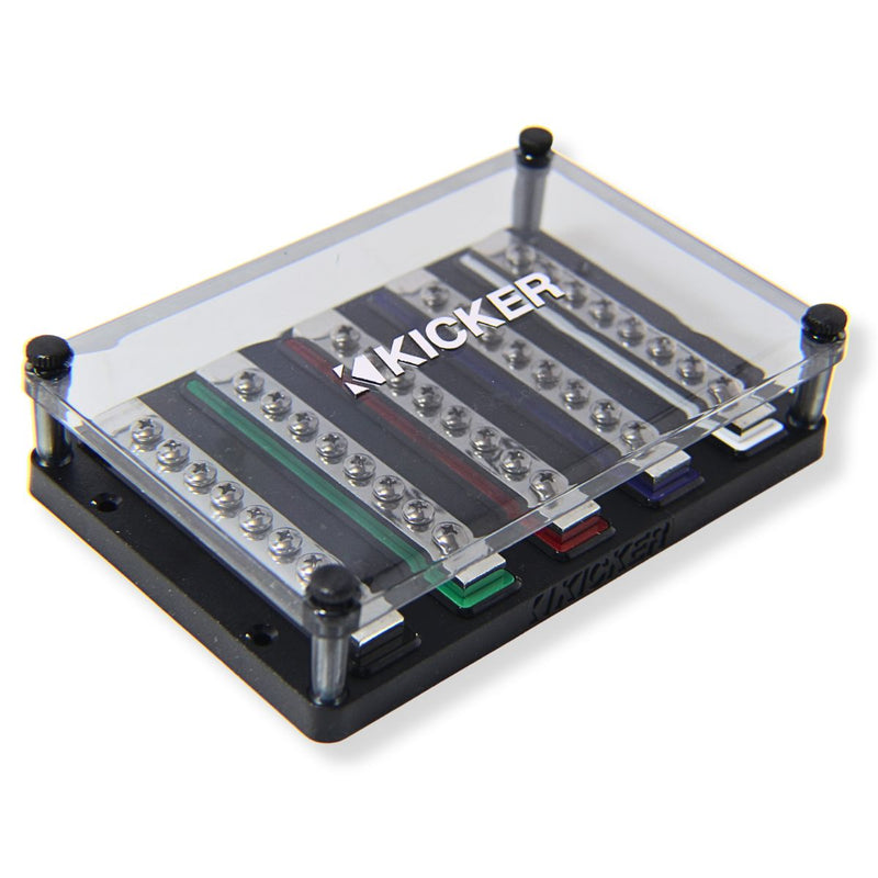 Kicker Marine RGBW Distribution Block With Tinned Color Coded Bus Bars 8 Spots