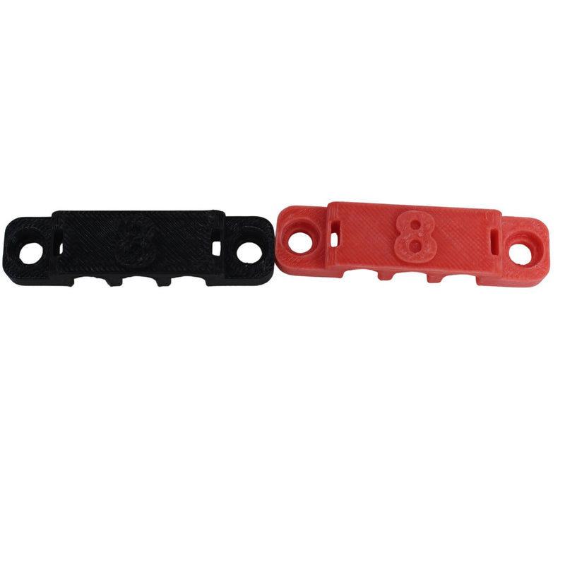 8 Gauge Cable Management Wire Comb Triple Slot Can Use w/ Cable Tie Red/Black