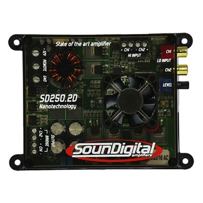 SoundDigital 2 Channel NANO Amplifier Class D Clear 250 Watts RMS SD250.2D