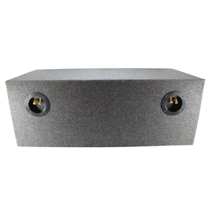 Dual 12" Vented Carpeted Subwoofer Box Made w/ Heavy-Duty MDF Construction