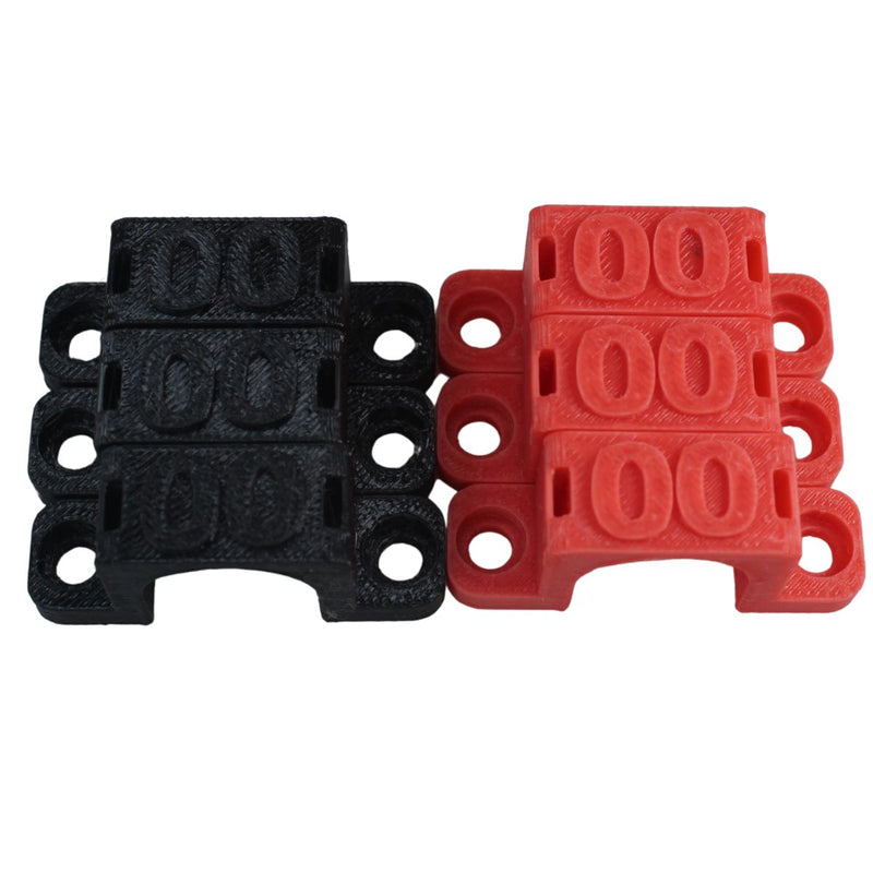 00 Gauge Cable Management Wire Comb Single Slot Can Use w/ Cable Tie Red/Black