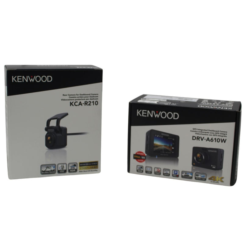Kenwood Front & Rear 4K Dash Camera w/ GPS, BT, WiFi, Motion Detection & MicroSD