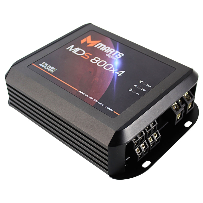 4 Channel 800 watts 2 ohms Class D Compact Full Range Amplifier Marts Digital