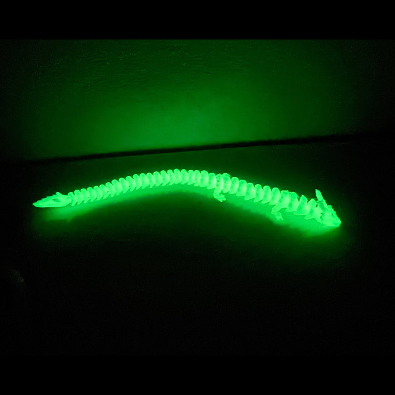 Flexible Crystal Dragon 3D Printed Fidget Toy - 8 Inch Dragon Figurine