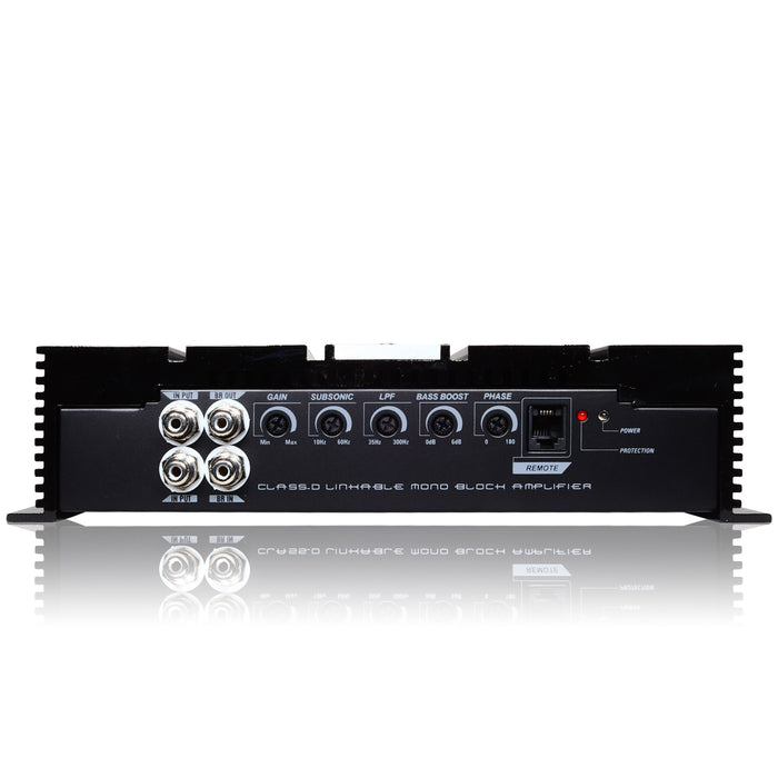 Sundown Monoblock Amplifier 1500W Peak Class D Linkable & Bass Knob SAZ-1500D