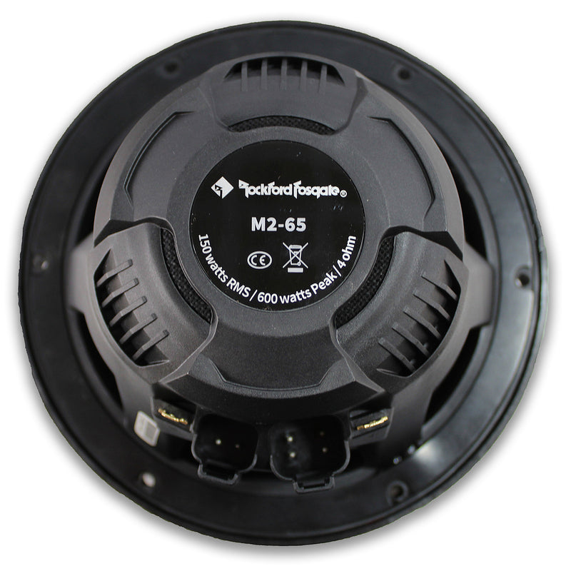 Rockford 6.5 Enclosures /w White RGB Marine Speakers 1200W Polaris Ranger 2018+