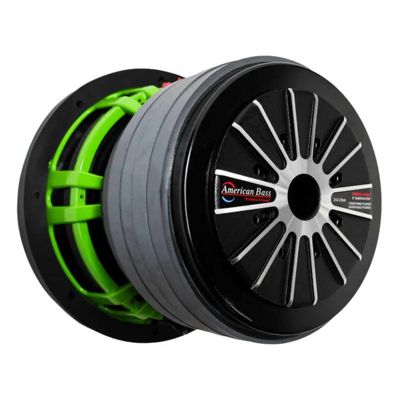 American Bass 8" Dual 2-Ohm 1200 Watt RMS Triple Stack Subwoofer GODZILLA-8-D2