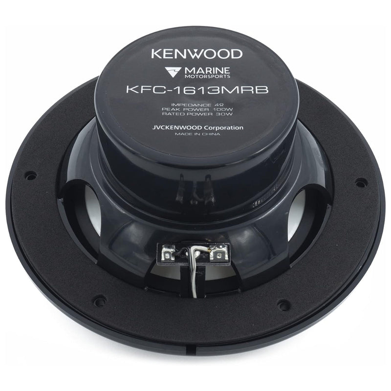 Kenwood Marine Bluetooth Single DIN CD Receiver W/ Pair of 6.5" Coax Speakers