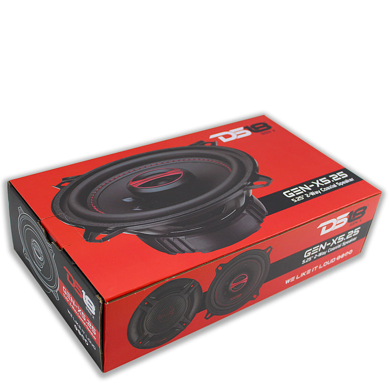 DS18 Car Audio 5.25 Coaxial Speaker Pair 2 Way 270 Watt 4 Ohm GEN-X5.25 - Big Jeff Online Inc