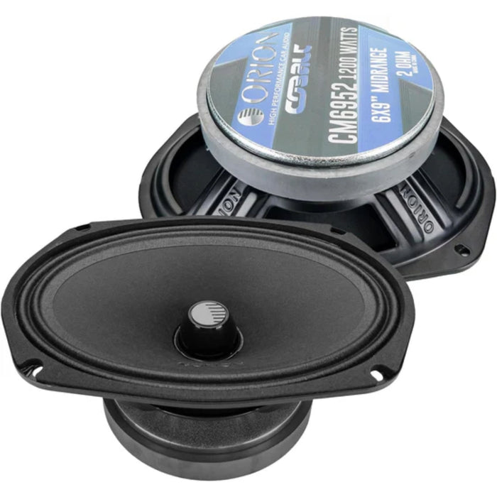 Pair of Orion 2-Ohm 300w RMS Cobalt High Efficiency 6x9" Midrange Bullet Speaker