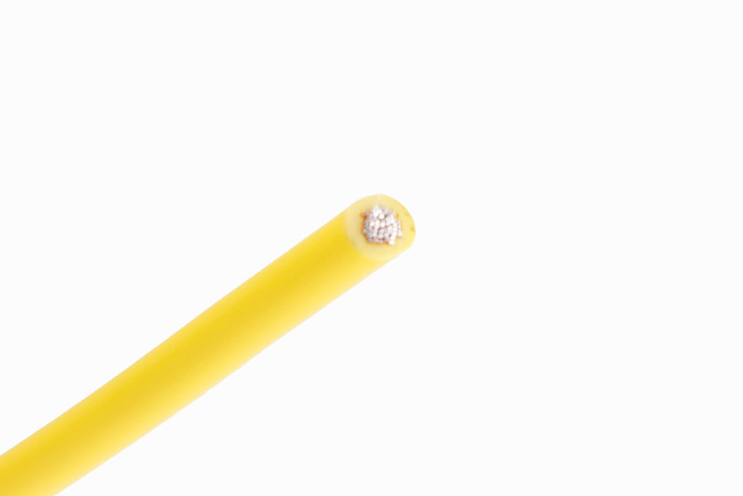 14 GA 100 FT Roll Yellow Stranded Spool of CCA Primary Power Ground Wire Cable