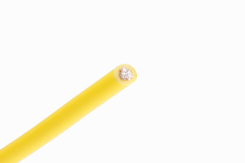 14 GA 100 FT Roll Yellow Stranded Spool of CCA Primary Power Ground Wire Cable