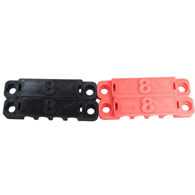 8 Gauge Cable Management Wire Comb Quad Slot Can Use w/ Cable Tie Red/Black