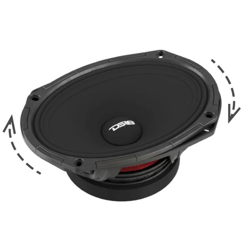 6x9" 300 W RMS 4 Ohm Mid-High Loudspeaker DS18 PROJECT360 Rotating Recone Design