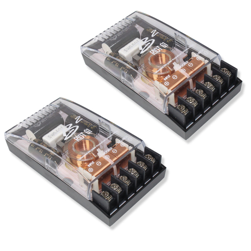B2 Audio 2-Way 4-Ohm Component Set RIOT 6.5" With 1" Tweeter & Crossover RIOT61