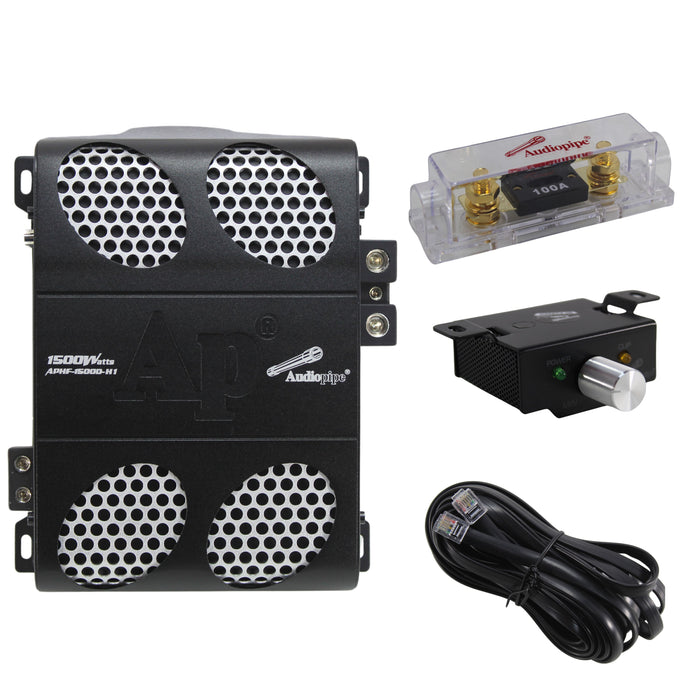 Audiopipe APHF-1500D-H1 1500 Watt Full Range Class D 1-Ohm Monoblock Amplifier