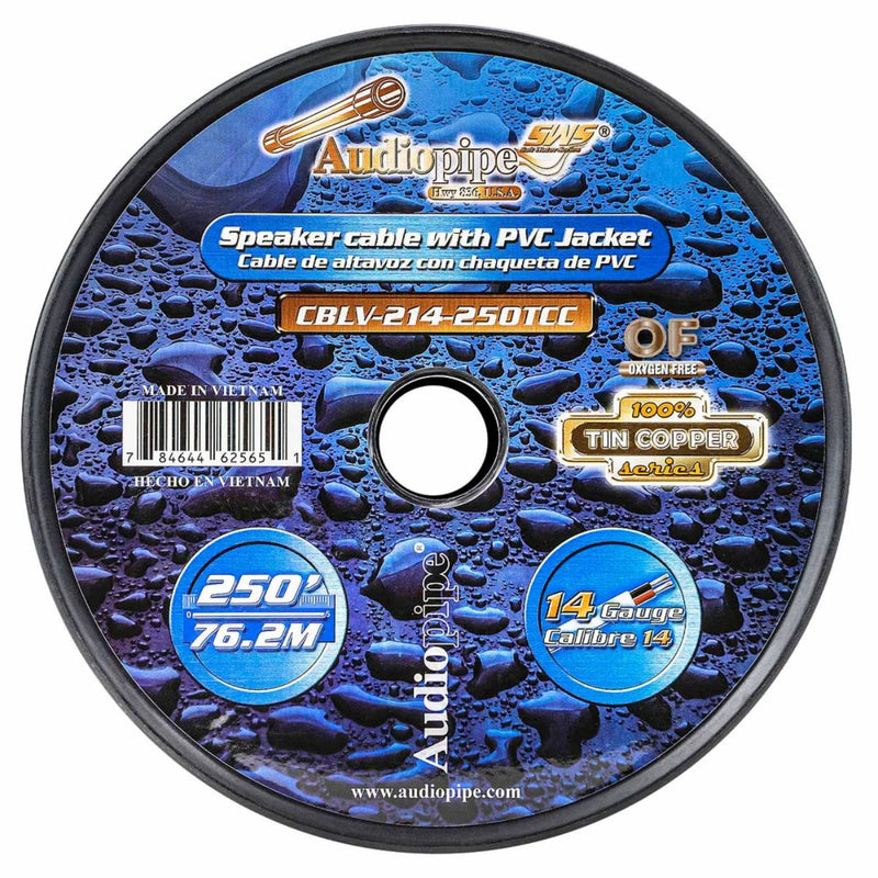 Audiopipe Marine 14 AWG 2C OFC Tinned Copper Speaker Wire PVC Jacket By Foot