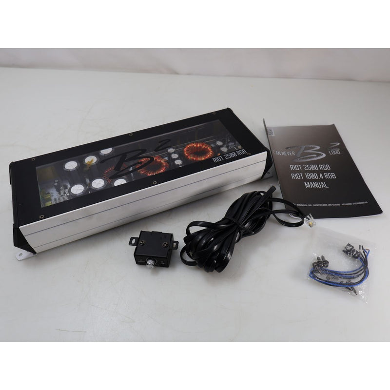 Mono Amplifier 2500W 1-Ohm Class-D Half-Bridge RGB LED Lights REFURBISHED