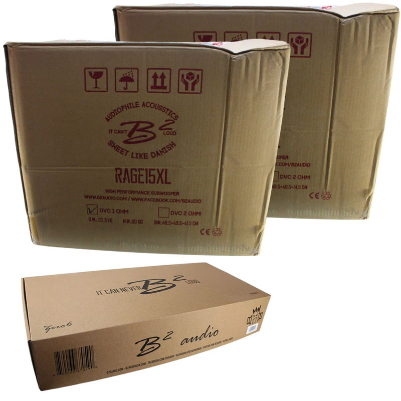 B2 Audio Subwoofer & Amplifier Combo B2-Z6-COMBO2 w/ZERO6 & 2x 15" D1 Subs