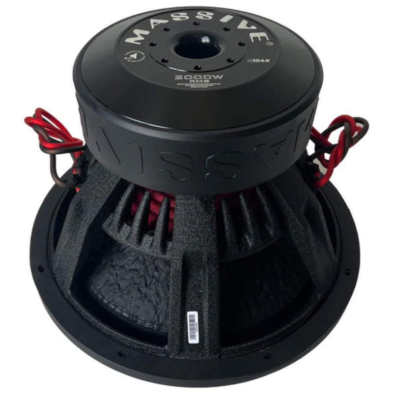 Massive Audio 15" 2000 Watt RMS 3" Dual 4-OHM Voice Coil Mega Subwoofer H154X