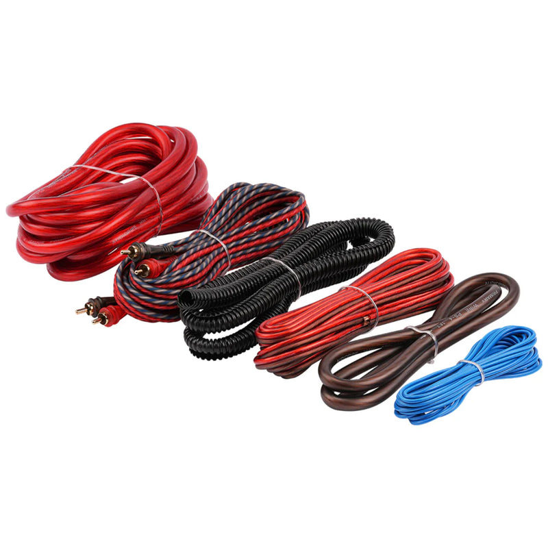 Flexible Red 4 Gauge Power Install Kit for 1 Amplifier Up to 1200 Watts RMS